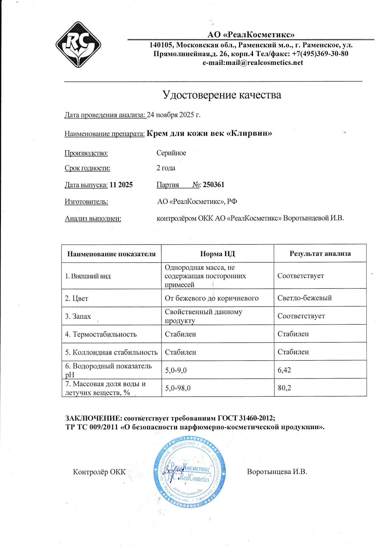 Паспорт №250361